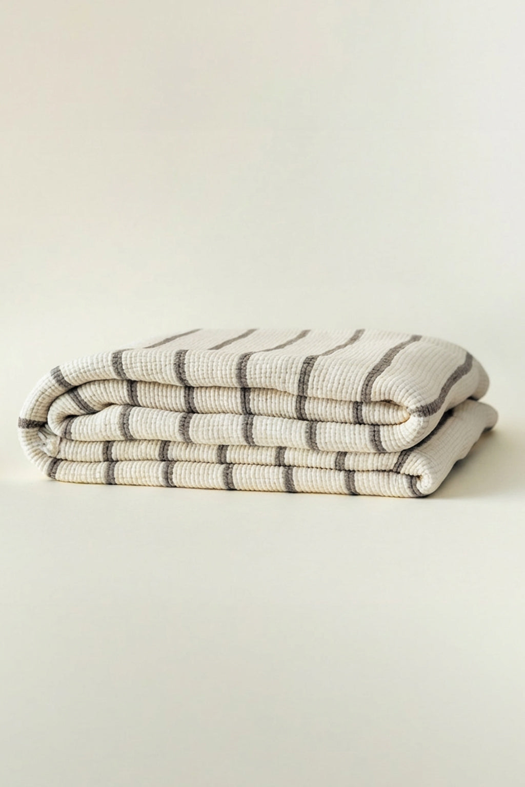 DUO BROWN CRINKLE BED COVER