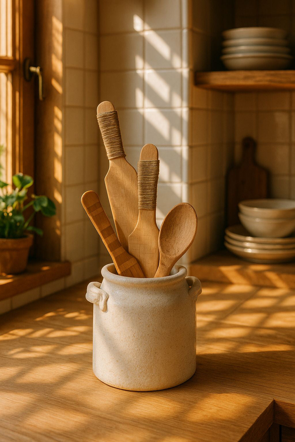 WHITE TEXTURED SPOON HOLDER