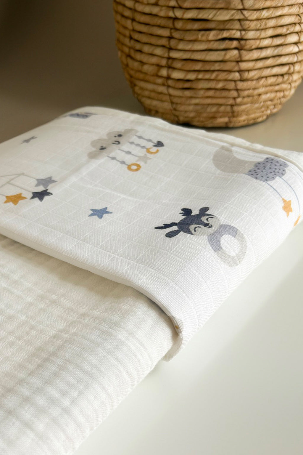 CLOUD CRINKLE-MUSLIN BABY BLANKET