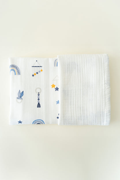 CLOUD CRINKLE-MUSLIN BABY BLANKET