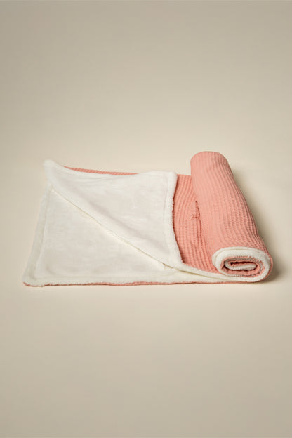 ROSY WAFFLE BABY BLANKET