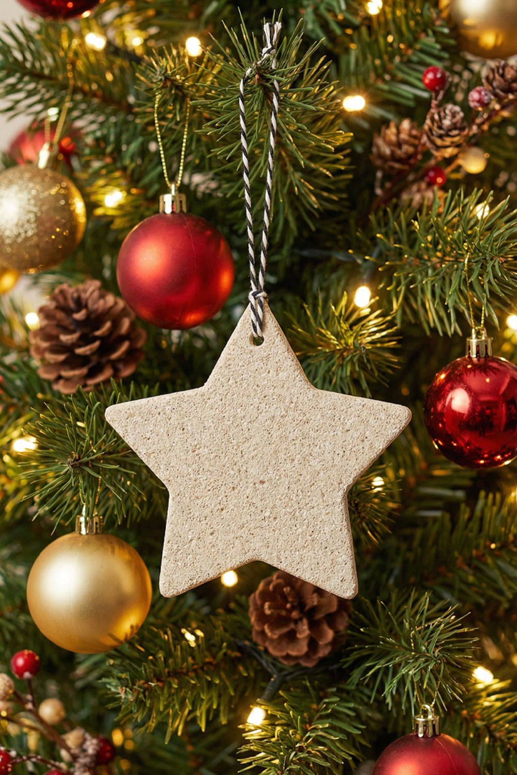 HANDCRAFTED CHRISTMAS TREE ORNAMENTS - SET of 7