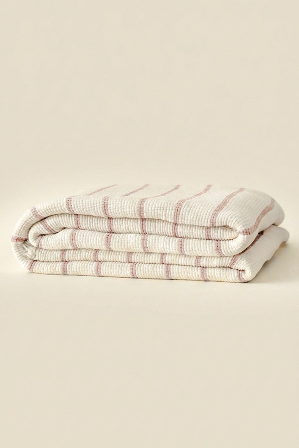 DUO BEIGE CRINKLE BED COVER