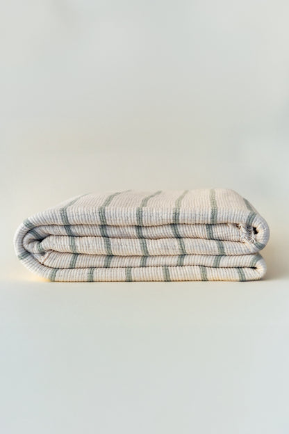 DUO SAGE CRINKLE BED COVER