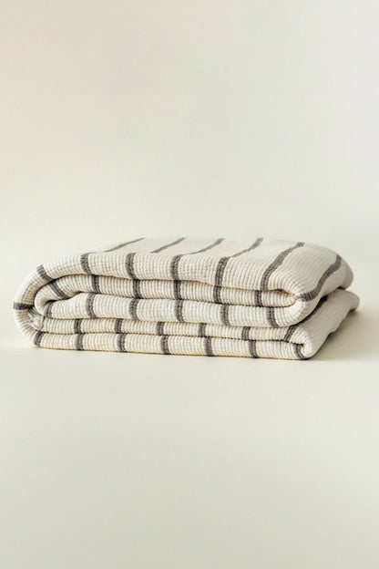 DUO BROWN CRINKLE BED COVER